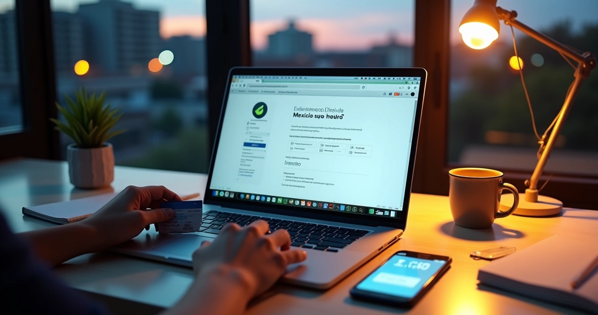Persona revisando certificado digital con sello de verificación en laptop