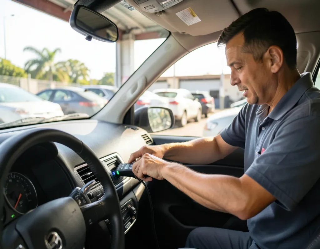 Centro de verificación vehicular en el Estado de México con conexión OBD